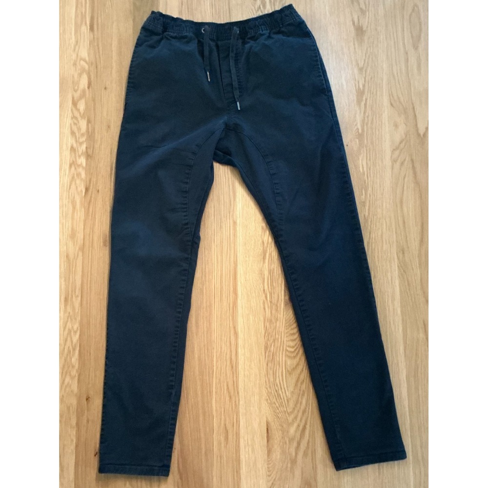 Zanerobe ZNRB-02-TDK Black Cotton‎ Stretch Pants Size 32 Jogger Chino Casual
